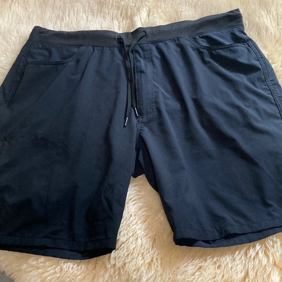 Men's Black Drawstring Shorts - Picture 1 of 10
